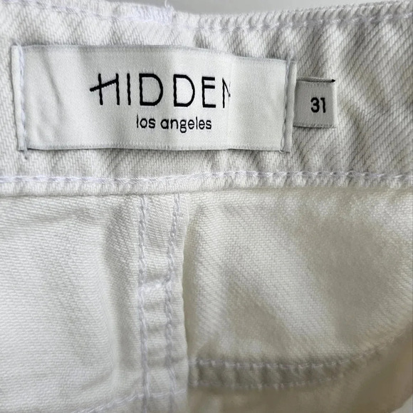 Hidden Off White Nori Wide Leg Denim Jeans Size 31 waist 17" - Picture 4 of 6